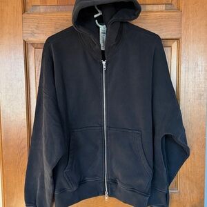 NWT Abercrombie & Fitch essential cropped full-zip hoodie, L